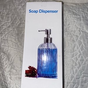 LifeEzy Glass and Silver Soap Dispenser // NWT and in box